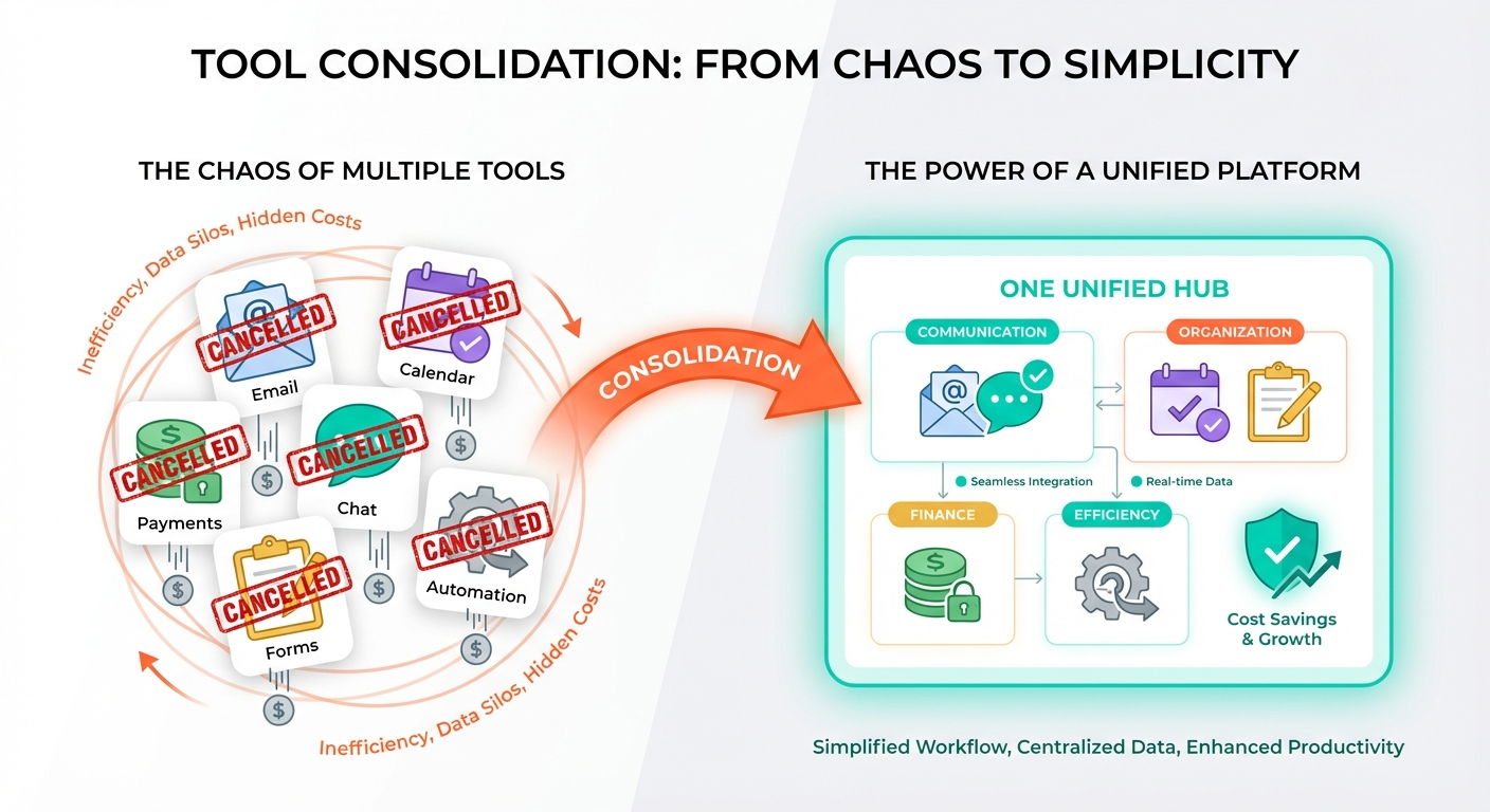 Tool consolidation: from chaos of 10+ separate tools to one unified Forge Platform